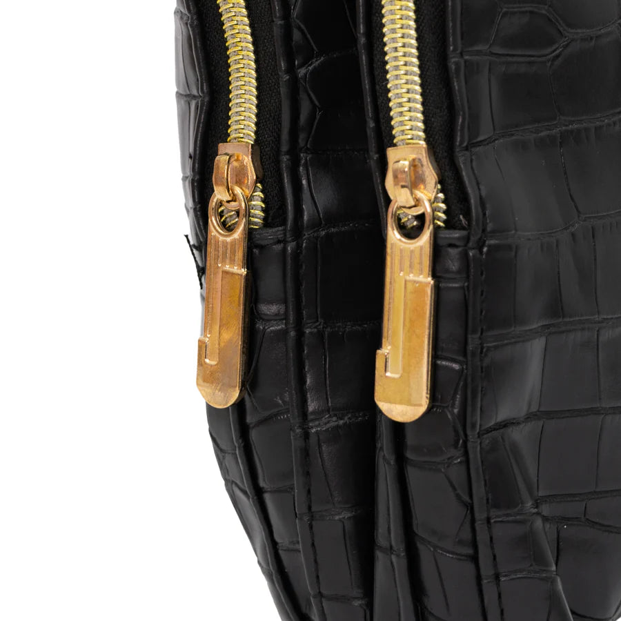 COSMETIQUERA NEGRA CUERINA TRENDY
