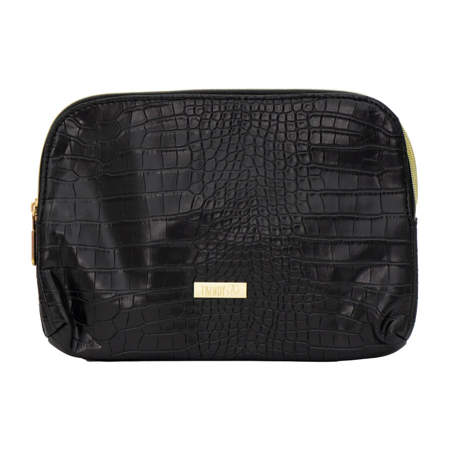 COSMETIQUERA NEGRA CUERINA TRENDY