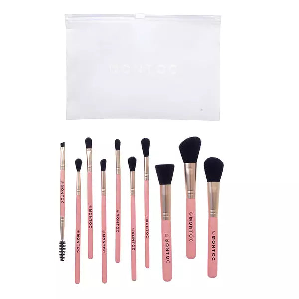 KIT DE BROCHAS POPULAR ROSE X10 MONTOC