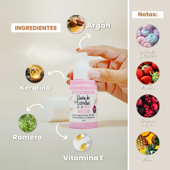 PERFUME PARA CABELLO MINI CANDY LLUVIA DE ESTRELLAS