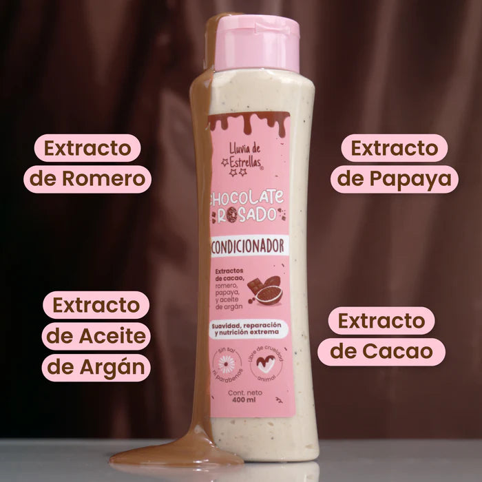 ACONDICIONADOR CHOCOLATE ROSADO LLUVIA DE ESTRELLAS