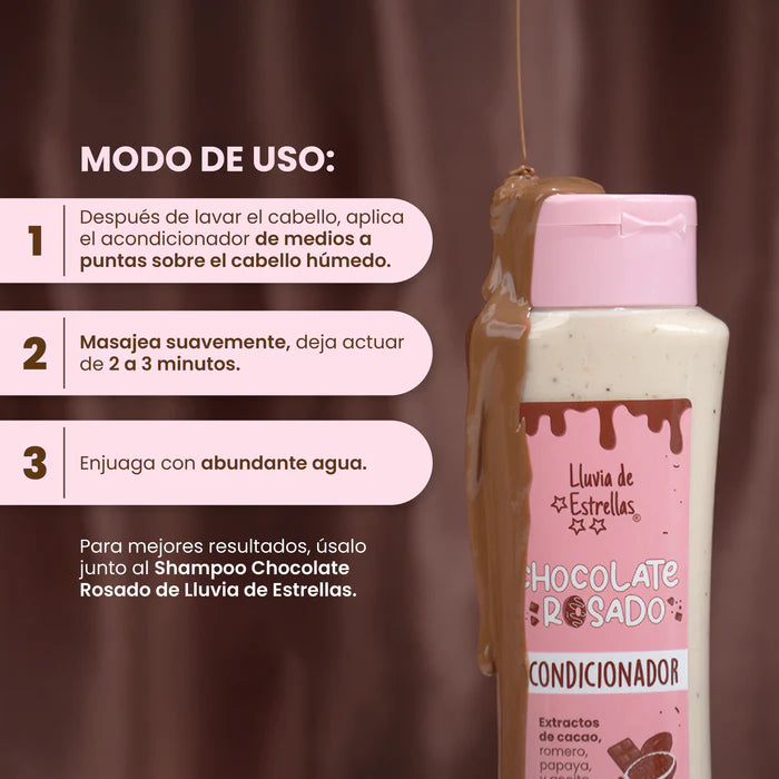 ACONDICIONADOR CHOCOLATE ROSADO LLUVIA DE ESTRELLAS