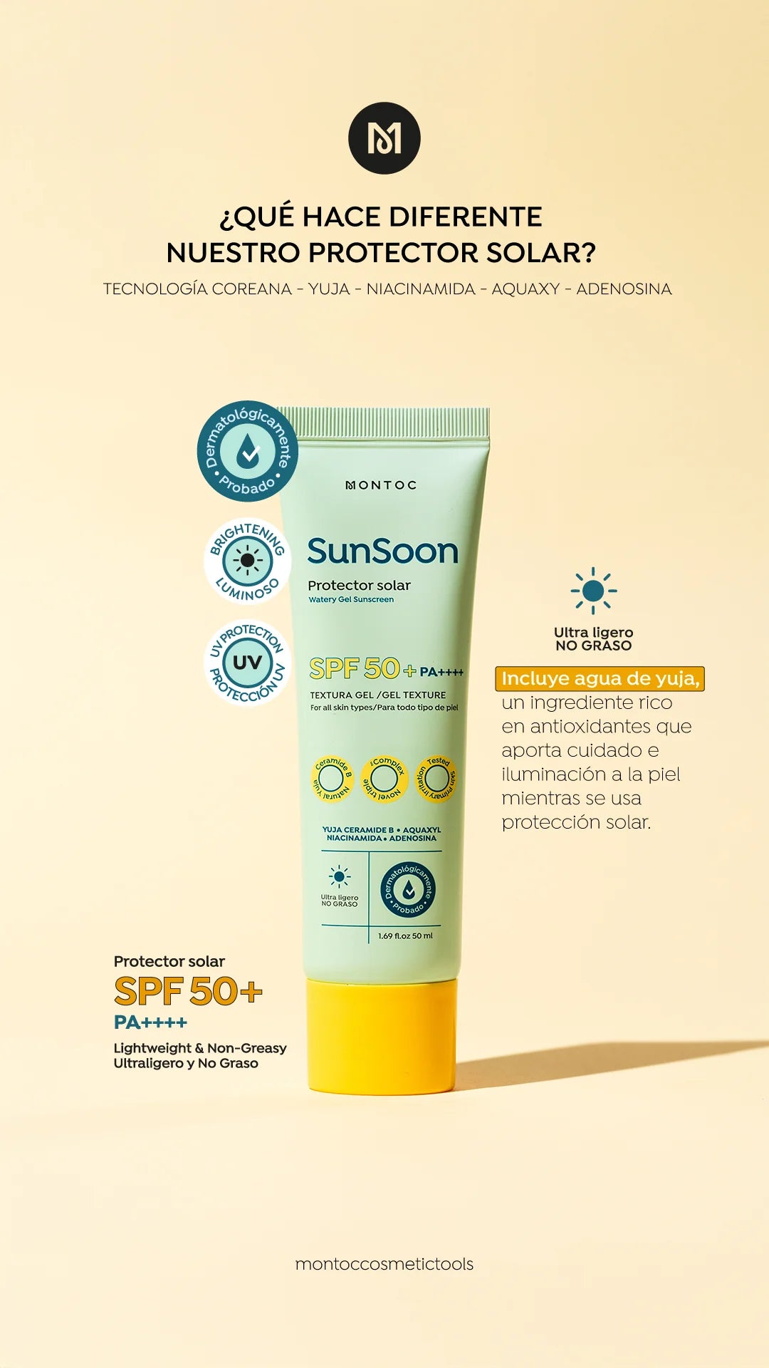 PROTECTOR SOLAR SUNSOON SPF50+ MONTOC